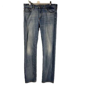 Express Men's Medium Wash Skinny Jeans Blue Size 34x32